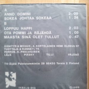 Terveet Kädet - Anno Domini. 1989. Single 7" HARVINAINEN