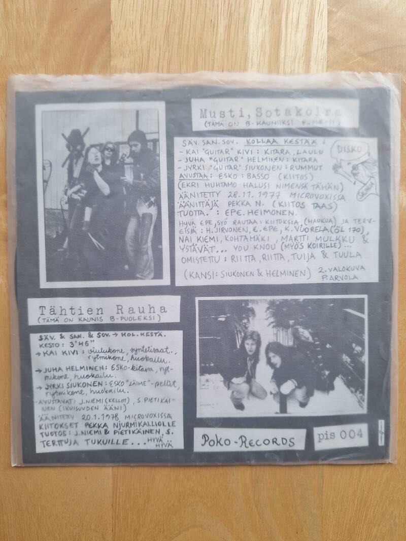 Kollaa Kestää - Yllätys tämä on kaksi(2)puolinen levy!!...1978. PIS 004.(VG+) Mukana myös valokuva!